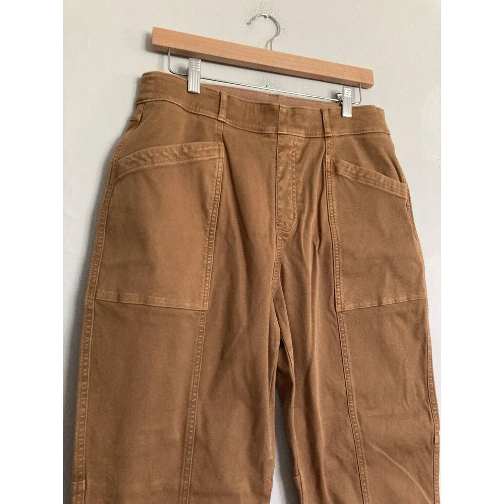 SPANX Utility Pull On Pants XL Cotton Blend Brown